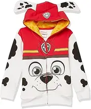 Paw Patrol Little Boys' Toddler Marshall Hoodie, Red