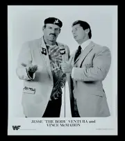WWE VINCE MCMAHON JESSE VENTURA OFFICIAL LICENSED ORIGINAL 8X10 PROMO PHOTO 1988