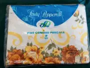 Vintage Lady Pepperell Yellow Rose Twin Flat Sheet New NOS