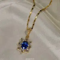 在飛比找蝦皮購物優惠-DIANA Sapphire necklace 黛安娜藍寶鑽