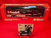 BOBBY HAMILTON NASCAR TRANSPORTER BUNDLE w/MATCHING STOCKCAR & PLAYER CARD Black