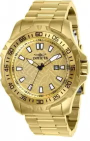 Invicta Men's Pro Diver Quartz Watch with Stainless Steel Strap Gold 25786