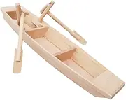 SHINEOFI 2Pcs Wooden Mini Fishing Boat Model Rustic Wooden Decor for Home and Office Nautical Theme Small Boat Models for Decor