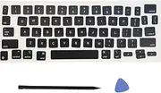 Replacement US Keyboard Full Set of Keycap Keys and Tool Applicable for ipad Pro/Air 11/13“ Magic Keyboard (MKH-1 Black)