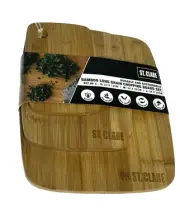 St. Clare Bamboo Cutting or Serving Boards Set of 3 Environmentally Friendly