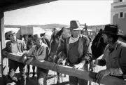John Wayne Dean Martin Earl Holliman Michael Anderson Jr Leaning a- Old Photo