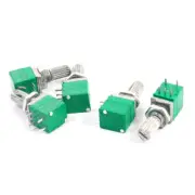 5Pcs Single Linear 10K ohm 5 Pins Carbon Composition Potentiometers