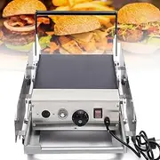 Commercial Burger Machine,Double Layer Bake Hamburger Toaster,Automatic Heating Bread Maker,2000w Electric Burger Making Machine With 0-3 Minutes Timer,50-300℃ Adjustable Temperature