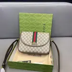 全國購 GUCCI 古奇郵差包 翻蓋單肩包斜挎包 經典百搭 配送防塵袋禮盒 男女同款