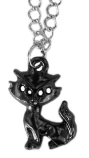 BLACK CAT NECKLACE 3/4" COLLAR DE GATO NEGRO MAGICK WICCAN PAGAN