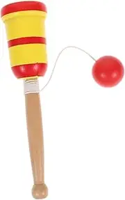 BRIGHTFUFU Wooden Kendama Skill Ball Toy Hand-Eye Coordination Game for Boys and Girls Adults Random Color