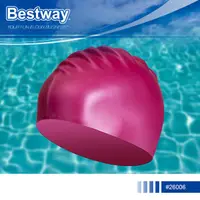 在飛比找蝦皮商城優惠-Bestway 成人防水矽膠游泳帽 26006 防水護耳舒適