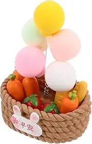 Cute Balloon Basket Car Interior Ornament Adorable Dashboard Decoration Vehicle Accessory for Safety and Happiness Easy Installation for Fun Aesthetic Decor