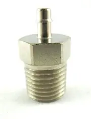 1pc Nickel Plated Brass Fitting 5/32" ID Hose- 1/4 NPT MettleAir 125NP-532B-SB