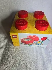 LEGO Storage Brick 4-Knobs Red NEW