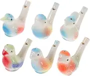 PRETYZOOM 6pcs Ceramic Bird Whistles Musical for Adults Lightweight Water Whistles for Home Decoration Fun Play Design for Early Learning Creative Play