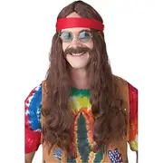 California Costumes Hippie Man Wig Halloween Wigs