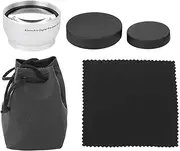 Camera Magnification Lens,43MM 2X Aluminum Alloy Magnification Additional High Definition Super Distance Lens,for All 58MM Opening Diameter Camera Lens