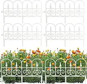 Maciun Border Fence for Yard, Garden Picket Fence, Pack of 6 Removable Garden Tree Fence, Flexible Tree Fence Edge, Weatherproof Splicing Fence for Flower Beds, Plants