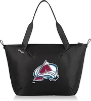 PICNIC TIME NHL Colorado Avalanche Tarana Cooler Tote Bag Made with Recycled Materials, Soft Cooler Tote Bag, Upcycled Picnic Cooler, (Carbon Black)