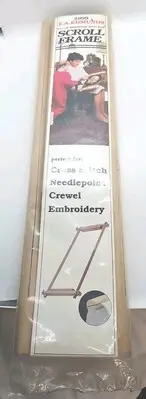 SCROLL FRAME Needlework FA Edmunds Hardwood Split Rail Crewel Cross Stitch New