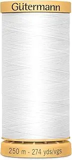 Gutermann Natural Cotton Thread 273 Yards-White