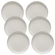 6x Ecology Stoneware Dinnerware Element Aesthetic Style Side Plate 20cm Blanc