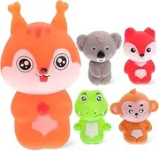 5pcs Animal Finger Doll Finger Puppets Party Favors Storytelling Party Hand Puppets Storytelling PVC