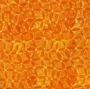Island Batik - Peacock Galore - Circle Net - Tangerine, Fabric BTY