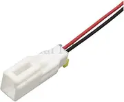BIZOCA 2 Pin 3A02MW 3A02FW Rear View Mirror Harness Female Male Connector Automobile Socket with Terminals(Lavender)