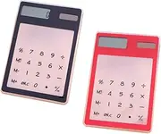[FOYTOKI] 2pcs Touch Calculator Solar Calculator Black for Students Classmates Practical for School Office