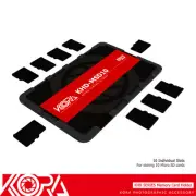 KORA Ultra Slim Credit Card size Memory Card Holder fits 10 Micro SD MSD Cards