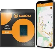 findCar BX1 GPS Tracker for Cars, Trucks, Motorcycles and More - Live Location with Battery, Mini Magnet, Alarms: Excessive Speed, Anti-Theft and Geofence (1000mAh 2G)