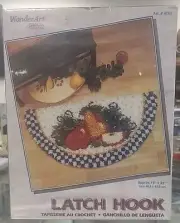 NEW 1990s WonderArt Fruit 4782 Latch Hook Half-Circle Rug Kit 16"x33" 13779