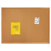 Quartet Classic Series Cork Bulletin Board, 36 x 24, Oak Finish Frame