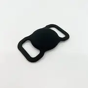 Dog Collar Holder for AirTag, Soft Silicone Waterproof Protective Case Cover for Apple Air Tags Tracker Black