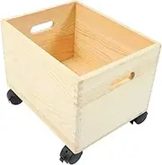 WATIIFUFU Wooden Storage Container 1pc Household Storage Case Trunk Storage Box Stackable Storage Boxes Fashionable Wooden Design