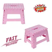 Dyforce Folding Step Stool - Durable Kids Step Stool - Holds Up to 300 lbs-Pink.