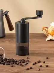 Bean Grinder, Hand Operated Manual Coffee Grinder, Portable With Adjustable Coarseness and Fineness, for Drip Coffee, Espresso, French Press, Pour Over