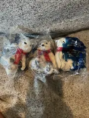 *SEALED*McDonald's Holiday Coca-Cola Polar Bear 4" Plush Toy Happy Meal-Set of 3