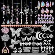 DIY Suncatchers, 400 PCS Suncatcher Kit, Easy to Handle Hanging Prism Sun Catcher Colorful Maker Smooth and Delicate Suncatcher Craft Supplies for Indoor Window Home Wedding Garden Christmas Decor