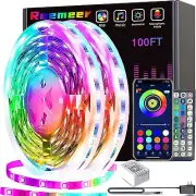 100Ft 2 Rolls 50Ft LED Strip Lights Smart Light with Remote Control, LED Lights