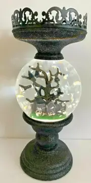 Bath & Body Works 2021 Halloween Water Globe Light Up 3 Wick Candle Holder
