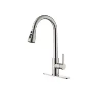 Single Handle High Arc Pull Out Kitchen Faucet,Single Level Stainless Steel Kitc