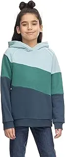 [Ragwear] Vendulka Girls' Sweatshirt Hoodie Sweater with Shawl Collar and Block Stripes Pullover in Great Colour Combinations
