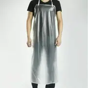 Clear Unisex Waterproof PVC Apron Adult Butchers Kitchen Chef Plastic Full Apron