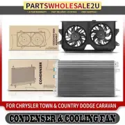 AC Condenser &Cooling Fan Assembly Kit for Dodge Caravan Chrysler Town & Country (for: Chrysler)