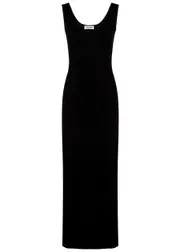 Saint Laurent Open-back Knitted Maxi Dress - Black - M (UK12 / M) M (UK12 / M)
