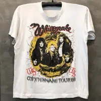 在飛比找ETMall東森購物網優惠-Whitesnake白蛇樂隊周邊經典人物潮牌印花短袖美式ov