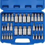 33PCS Master Hex Allen Bit Socket Set, S2 & Cr-V Steel, SAE and Metric, 5/64-Inc
